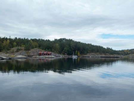 one beutiful place on the swedish westcoast place on a islandの写真素材