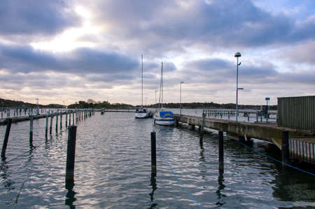 Onnereds marina one late autumn day when the weather is not so goodの写真素材