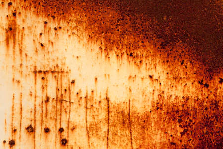 old steel wall background with rust conditionの写真素材