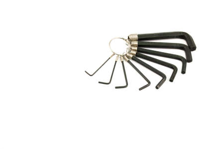 Allen wrench, Hex Wrench on white backgroundの写真素材
