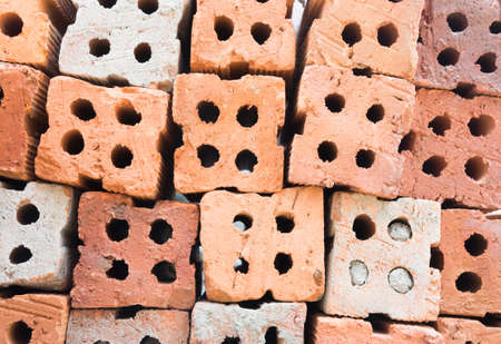 brick wall background with rough texture and surface, side viewの写真素材