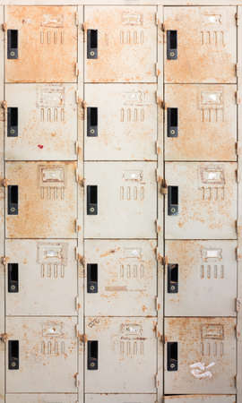 old locker background, with rusty conditionの写真素材