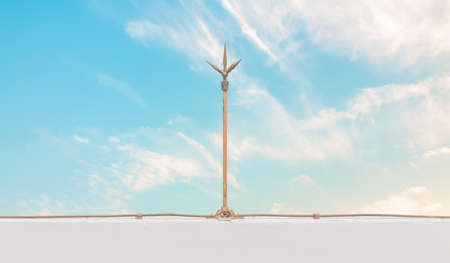 lightning rod copper over the wall, safety equipment