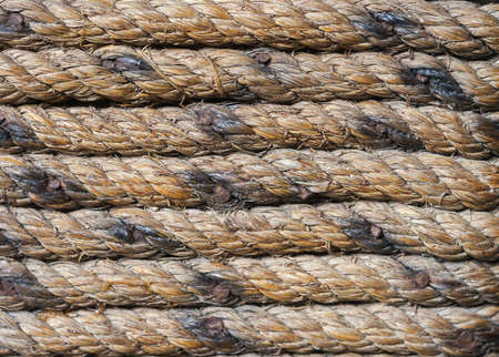 low key old rope abstract background selective focusの写真素材