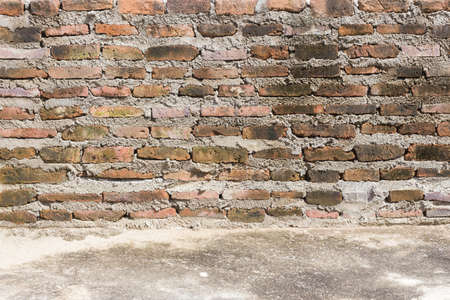 brick wall and concrete floor, abstract background, display image