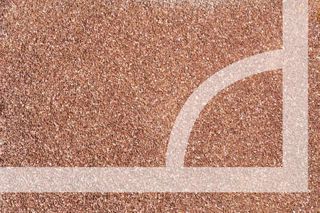 futsal field corner, rough ground surface backgroundの写真素材