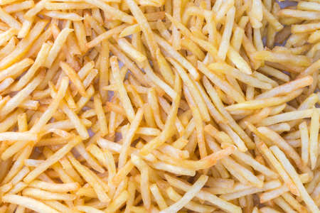 potato french fries, top viewsの写真素材