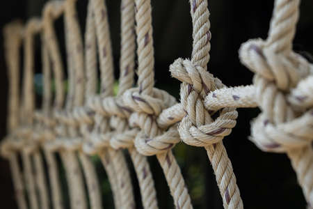 arrange of old net rope knot