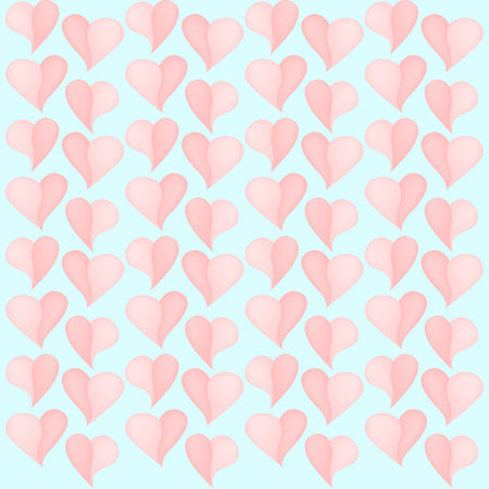 heart pattern with blue ocean color background