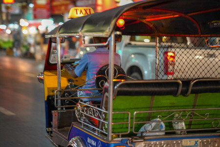 blurred defocused people on thailand street market abstract backgroundのeditorial素材
