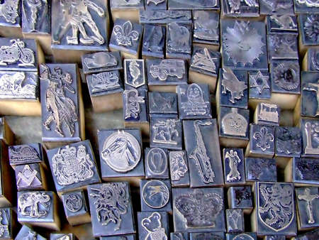 Old style printing equipmentの写真素材