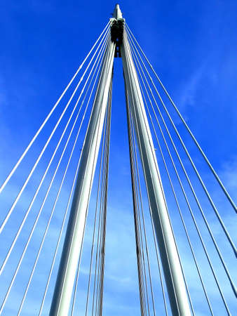 Detail of the highest spot on a bridge constructionの写真素材