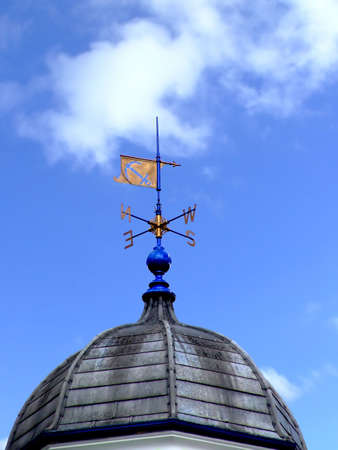 Tower with world parts and win pointer at the topの写真素材