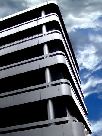 Modern architecture office building with a sky in background