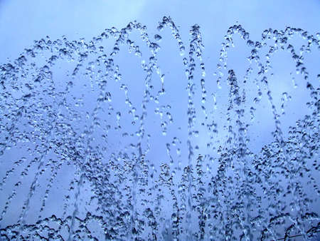 Blue water lines in the skyの写真素材