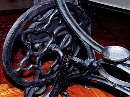 Retro sawing machine detailの写真素材