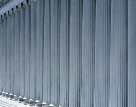 Columns on the entrance of ancient Roman structureの写真素材