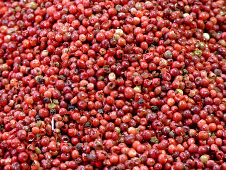 Pile of red pepper on a spice market