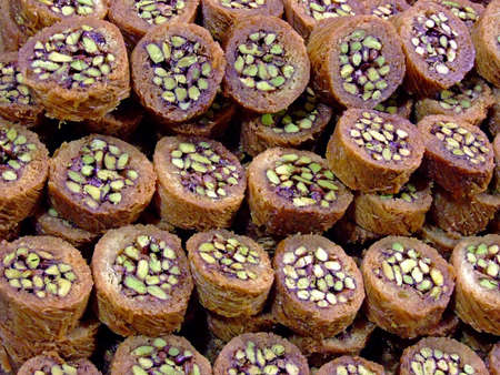 Pile of Turkish delights on a spice market