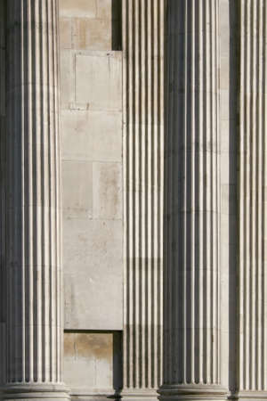 Grey ancient Ionic columns background line upの写真素材