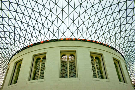 Perspective view of oval room with ceilingの写真素材