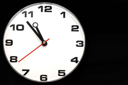 Simple big round clock with white plate の写真素材