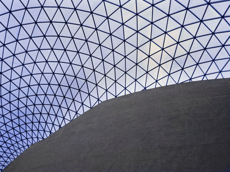 Abstract geometric architecture shapes and lines ceiling