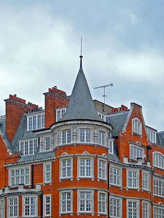 Central London classics Victorian residential city blockの写真素材