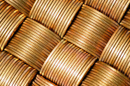 Bunch of golden money coins close upの写真素材