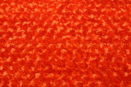 Red  carpet made from natural merino woolの写真素材