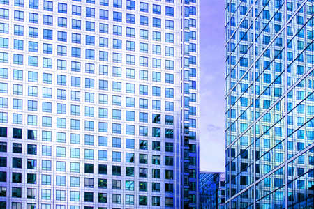 Business buildings with lot of windows and reflections