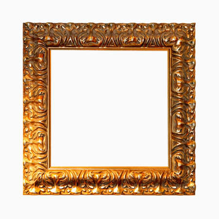 Big square frame in pure gold color