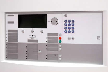 Fire security unit with keypad and displayの写真素材