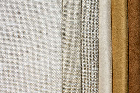Beige tone color palette samples of fabricの写真素材