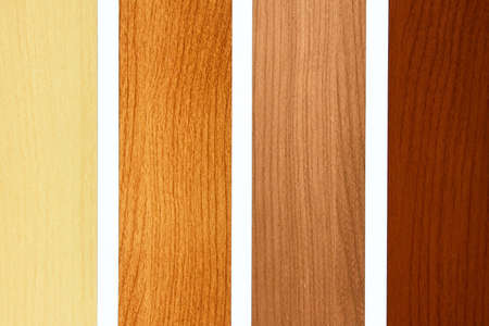 Four maple wood samples in brown paletteの写真素材