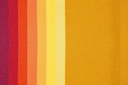 Warm tone color palette samples of fabric