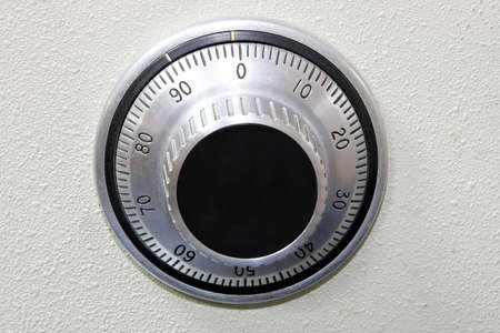 Circle safe combination dial lock with numbersの写真素材