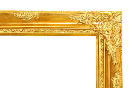Detail of frame in pure gold color