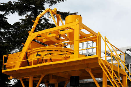 Big yellow plant for construction industry production