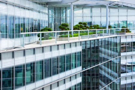 Rooftop penthouse apartment terrace with green garden