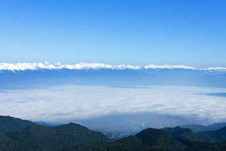 Beautiful view from the top of mountainの写真素材