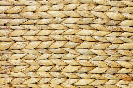 Close up shot of rattan plait texture