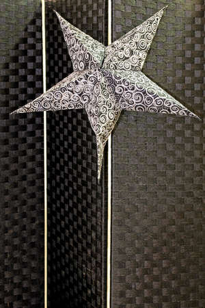 Black shade with 3d star home decorationの写真素材