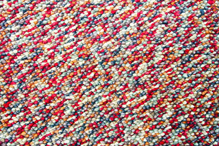 Close up shot of colorful wool carpet textureの写真素材