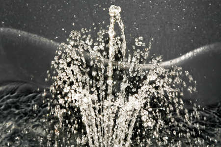 Close up shot of water fountain geyser