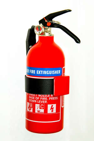 Close up shot of emergency fire extinguisherの写真素材