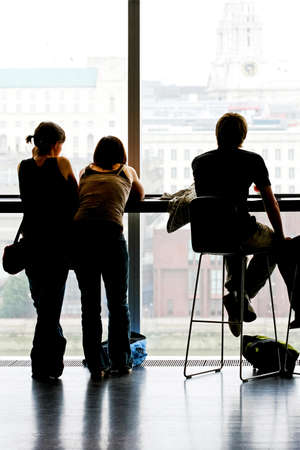 Bar with wonderful rooftop London cityscape viewの写真素材