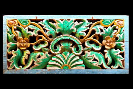 Interesting wooden Indian style handcrafted wall decorationの写真素材