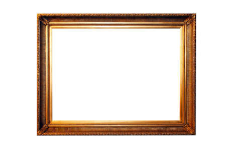 Luxury golden frame isolated の写真素材