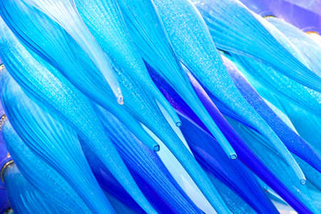 Sculpture maid from blue famous Murano glassの写真素材